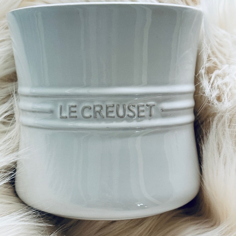 LE CREUSET White Stoneware Kitchen Utensil Crock 2.4L